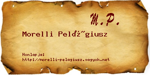 Morelli Pelágiusz névjegykártya